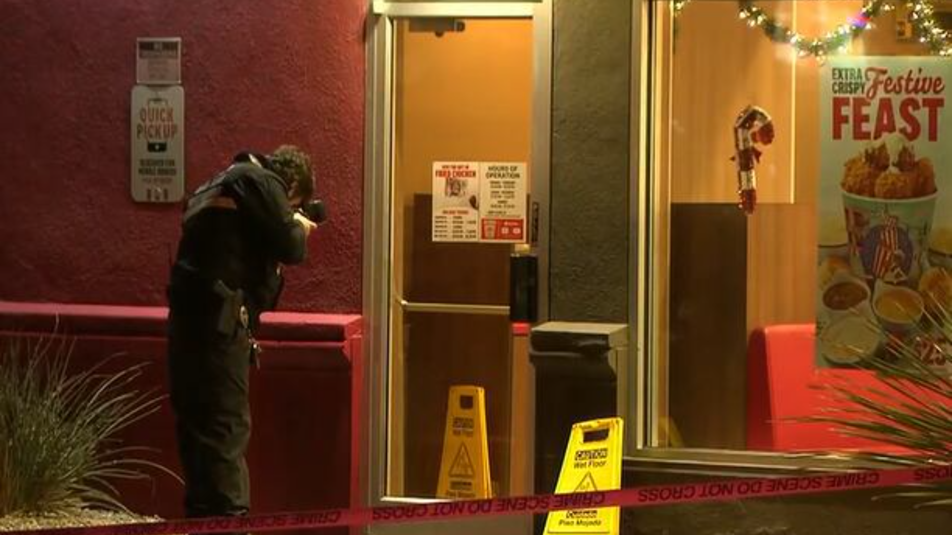 KFC worker is stabbed after customers attack in dispute over gravy