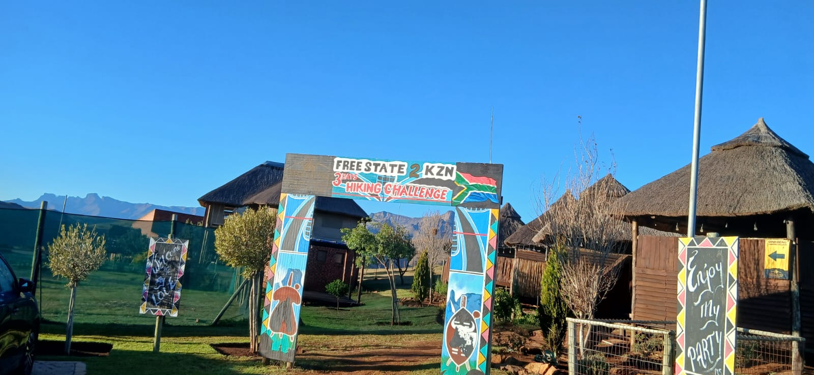 Entrance arch for Free State to KZN hike