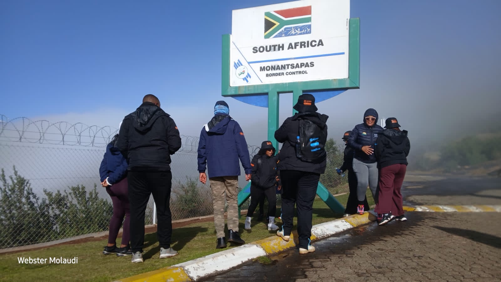 Group at Monantsapas Border Control, South Africa