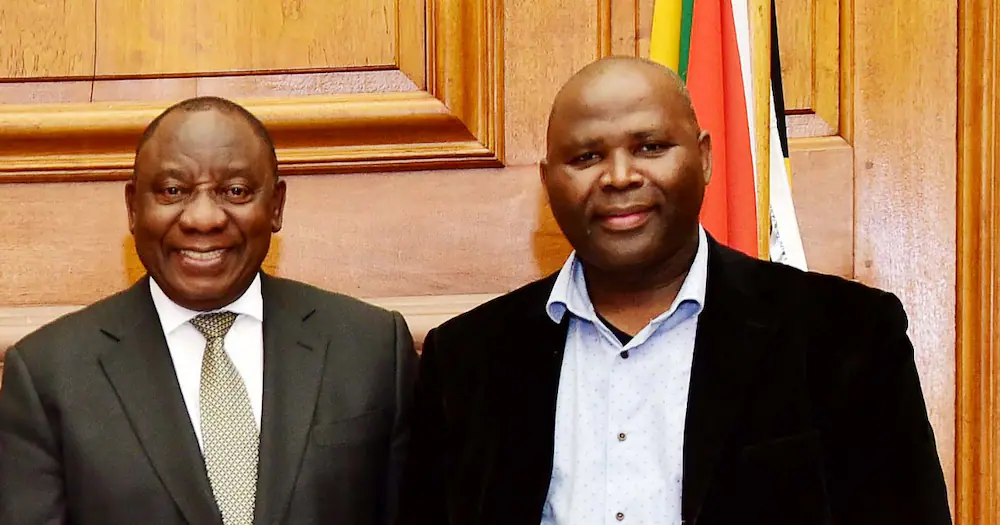 Cyril Ramaphosa and Professor Somadoda Fikeni | Virgo