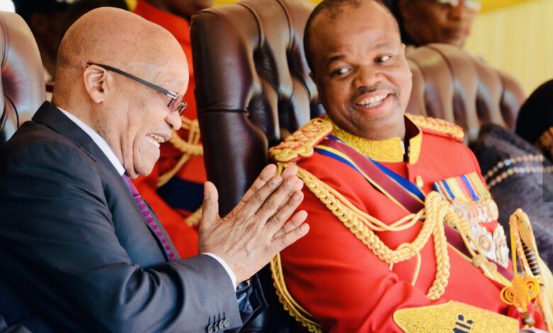 King Mswati with Former President Jacob Zuma Picture Elmond Jiyanegcis | Virgo