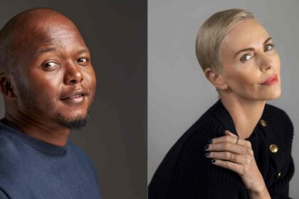 Charlize Theron and Thabo Rametsi