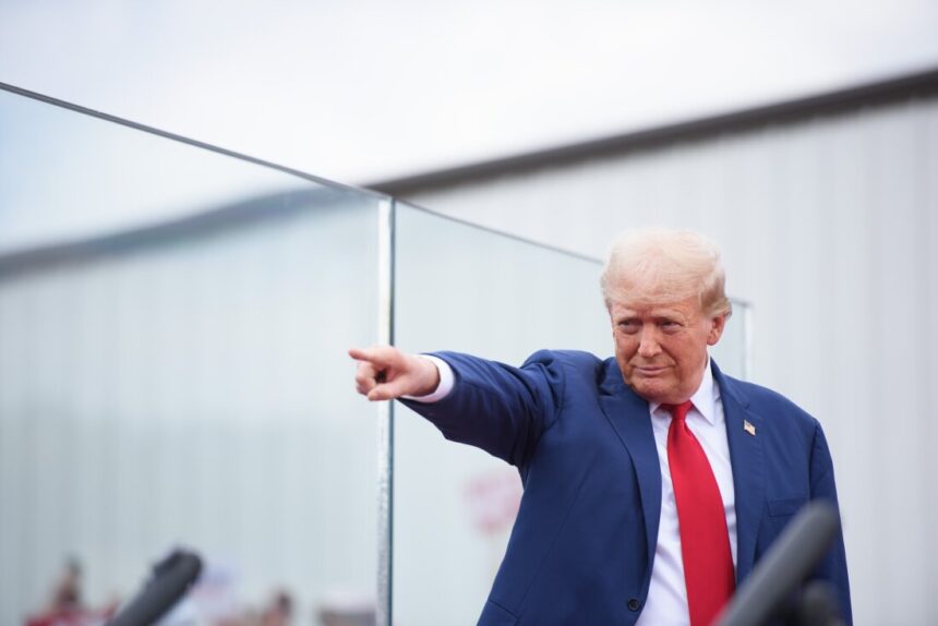 Republican Presidential Candidate Donald Trump Holds Rally In Asheboro North Carolina