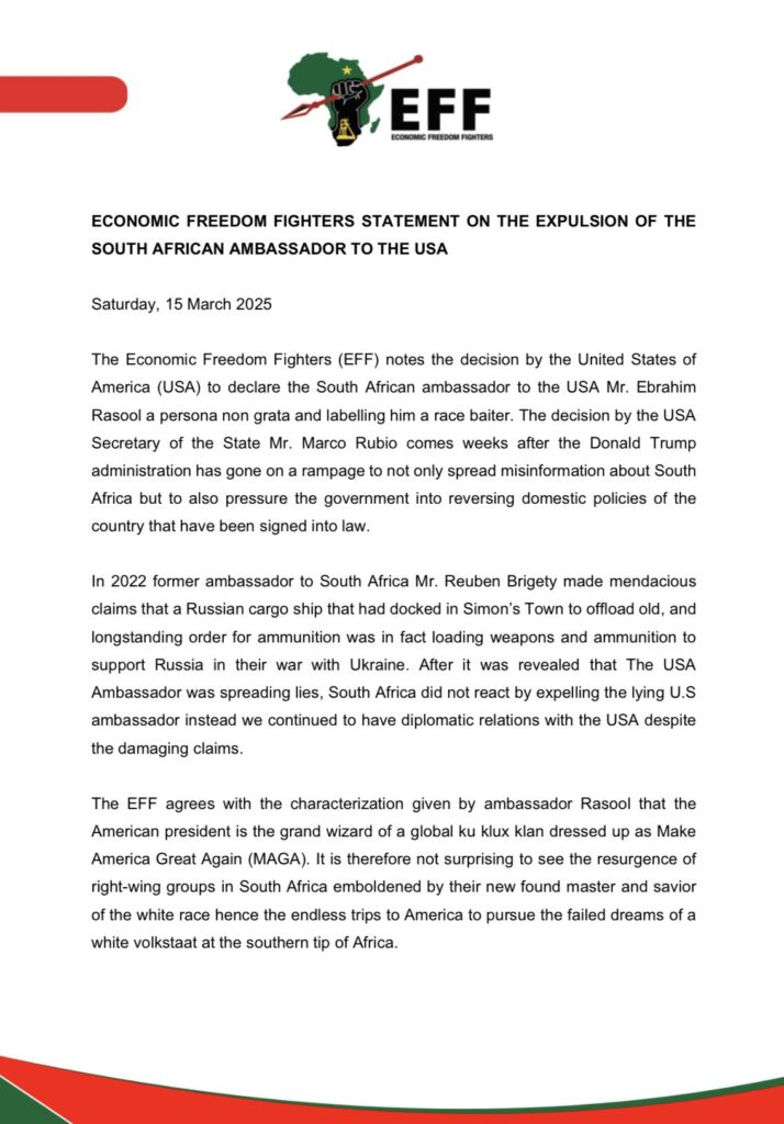 EFF Statement to Donald Trump