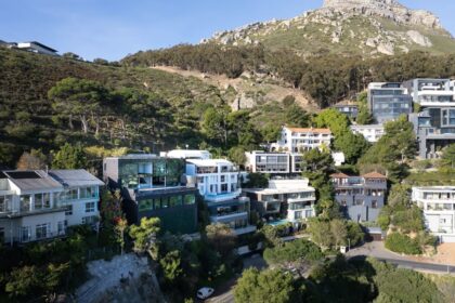 Luxurious hillside homes in Cape Town.