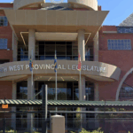 North West Provincial Legislature building entrance