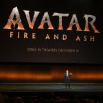 Avatar: Fire and Ash movie announcement on stage