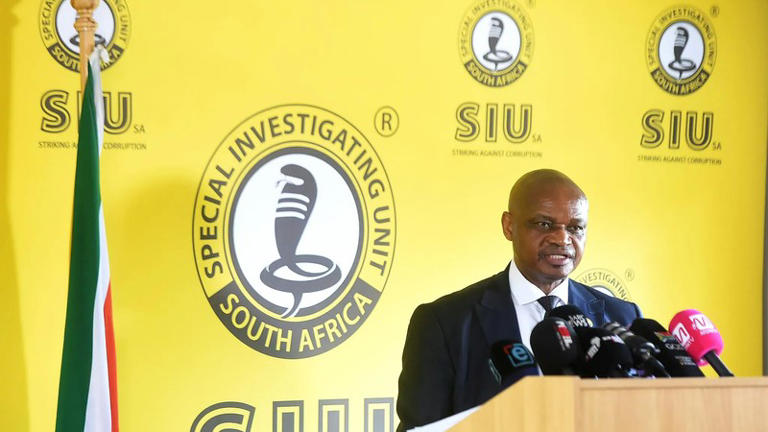 South African Special Investigating Unit press conference.