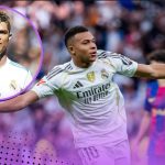 Football player celebrating goal, teammate inset.