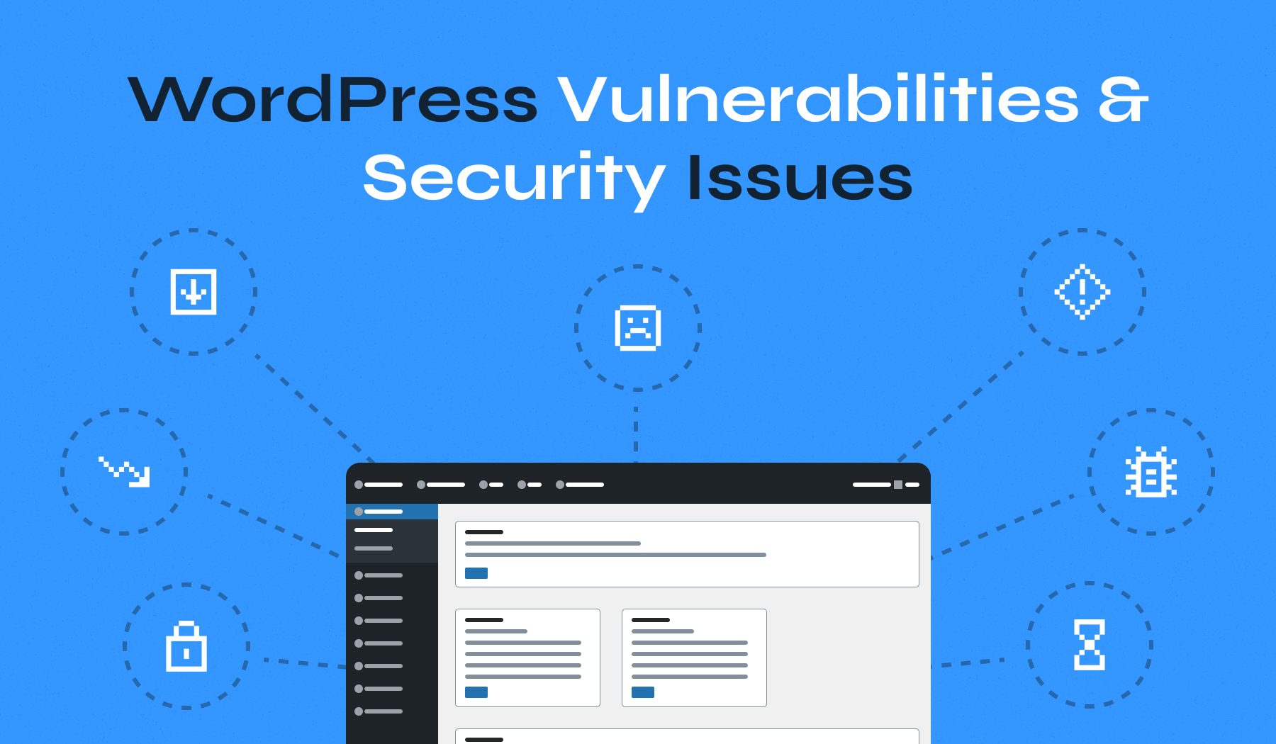 WordPress security vulnerabilities illustration