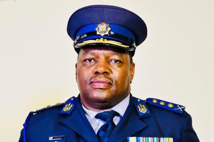 South African police officer in uniform