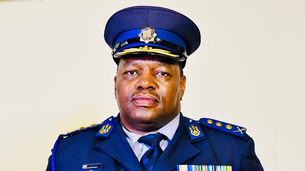 South African police officer in uniform
