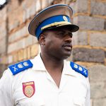 South African police officer in uniform