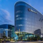 Modern glass office building in South Africa