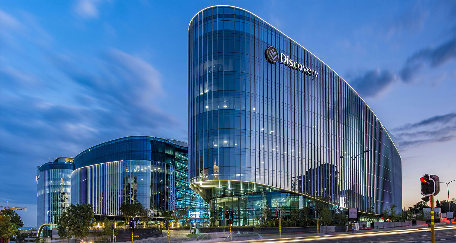 Modern glass office building in South Africa