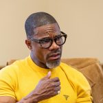 Kirk Franklin speaking during an interview about faith and family