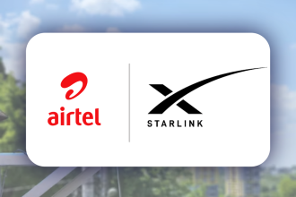 Logos of Airtel and Starlink partnership
