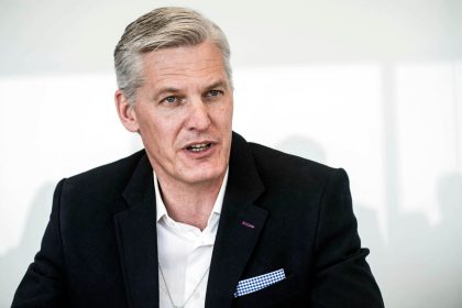 Former Eskom CEO André de Ruyter speaking at business conference