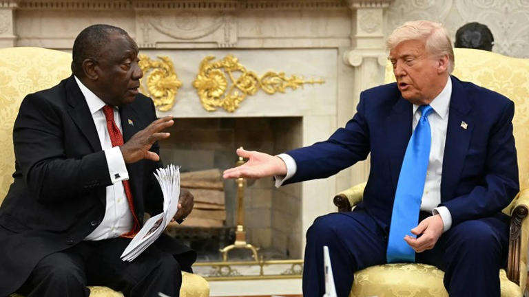 Cyril Ramaphosa and Donald Trump
