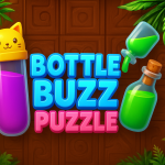 Colourful Bottle Buzz Puzzle game title art