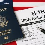 US passport and H-1B visa application form.