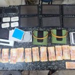 Durban Metro Police officers during an operation at the Durban beachfront