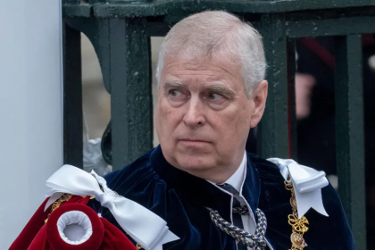 Andrew Mountbatten-Windsor was pictured wearing Order of the Garter robes at his brother's coronation in 2023