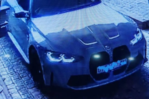 BMW M4 speeding on a South African highway