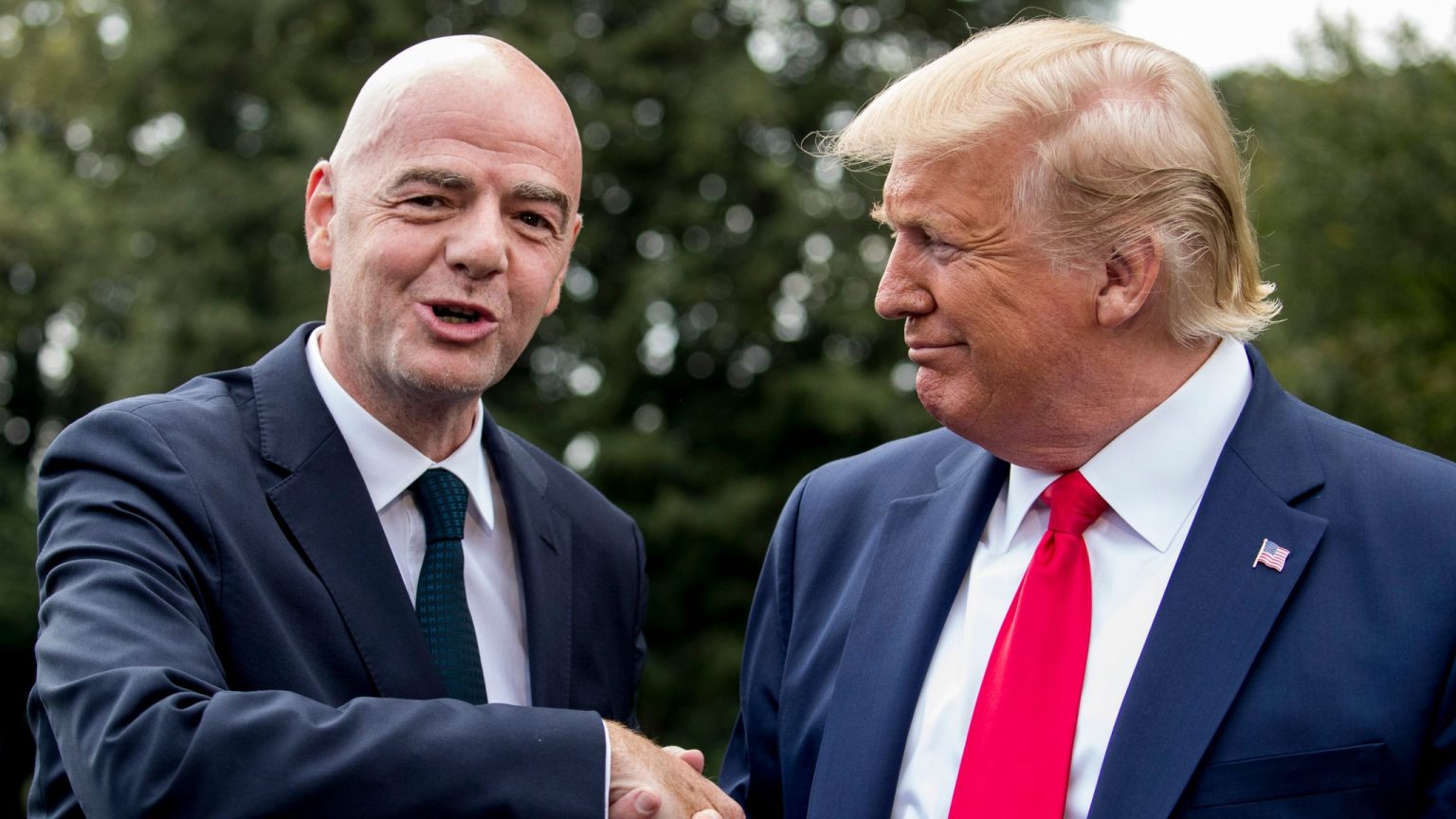 Gianni Infantino and Donald Trump
