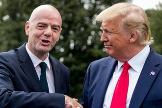 Gianni Infantino and Donald Trump