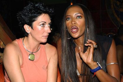 Naomi Campbell pictured with Ghislaine Maxwell in September 2002