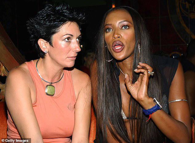 Naomi Campbell pictured with Ghislaine Maxwell in September 2002