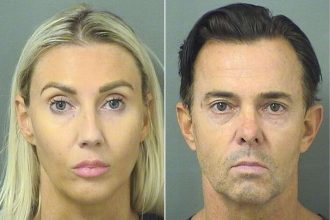 police officers arrested melany viljoen, right and her husband, petrus viljoen, left, on tuesday in boca raton.