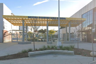 The incident occurred at Reseda High School earlier this month, though precise details of the circumstances that led to her injury have not been released (Google Maps)