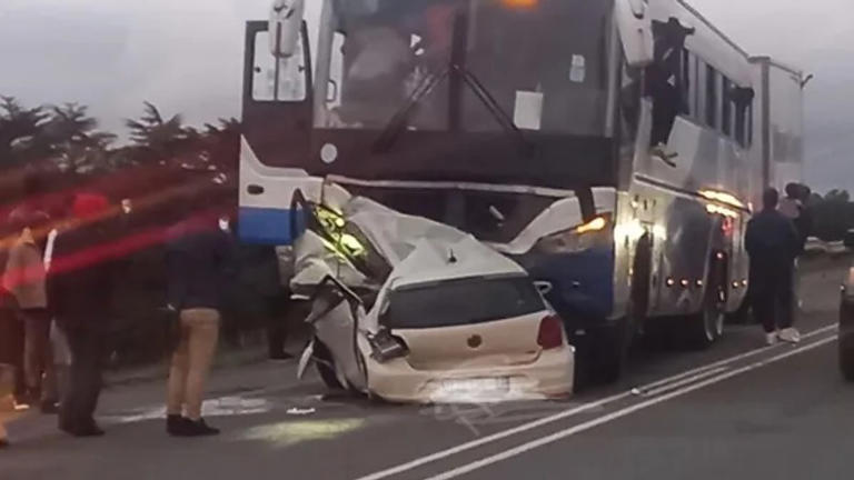 tragic n6 crash claims five lives as vw polo is trapped under bus