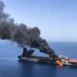 US oil tanker 'hit by Iran and on fire' in Gulf in new escalation of Middle East war