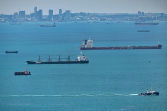 ships traversing the strait of malacca