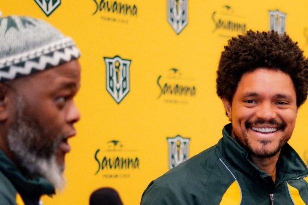 Two men at Savanna branded media event