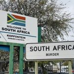 South Africa Kopfontein border control entrance sign