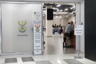 Home Affairs office entrance with waiting area