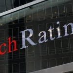 Fitch Ratings sign on office building exterior