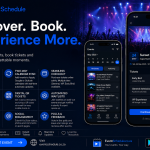 EventSchedule app promoting concert ticket booking platform