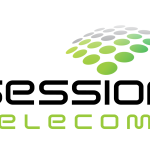 Session Telecoms logo with green dot sphere