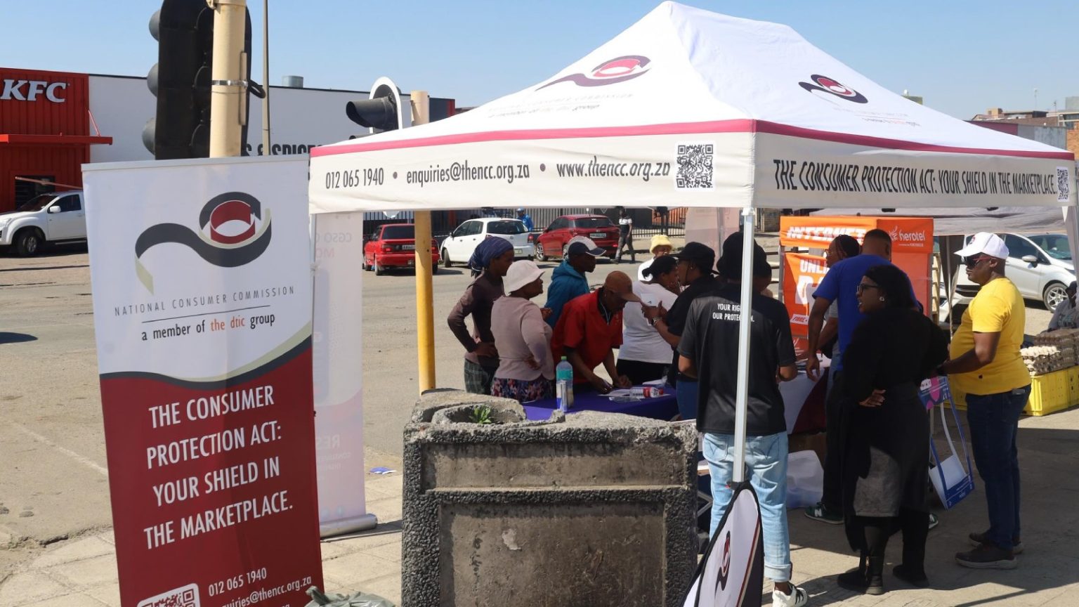 People visit National Consumer Commission outreach stall